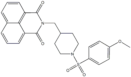 2-[(1-{[4-(methyloxy)phenyl]sulfonyl}piperidin-4-yl)methyl]-1H-benzo[de]isoquinoline-1,3(2H)-dione Structure