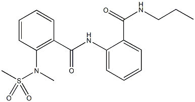 2-[methyl(methylsulfonyl)amino]-N-{2-[(propylamino)carbonyl]phenyl}benzamide Structure