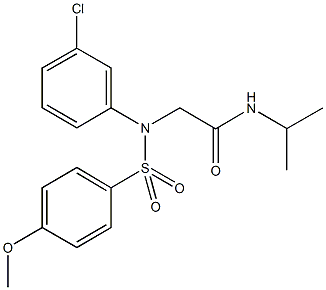 2-[3-chloro-4-methoxy(phenylsulfonyl)anilino]-N-isopropylacetamide Structure