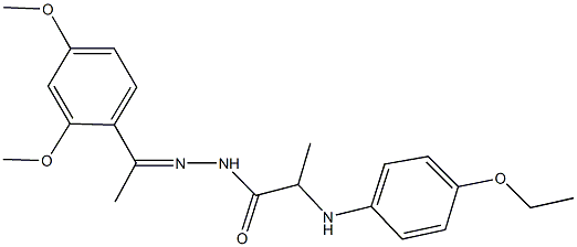 N'-[1-(2,4-dimethoxyphenyl)ethylidene]-2-(4-ethoxyanilino)propanohydrazide 구조식 이미지