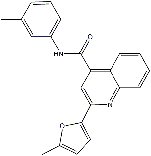 2-(5-methyl-2-furyl)-N-(3-methylphenyl)-4-quinolinecarboxamide 구조식 이미지