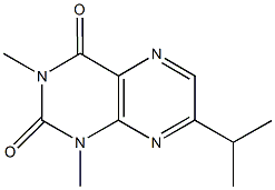 7-isopropyl-1,3-dimethyl-2,4(1H,3H)-pteridinedione 구조식 이미지