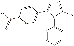 3-{4-nitrophenyl}-4-phenyl-5-sulfanyl-4H-1,2,4-triazole 구조식 이미지