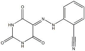 2-[2-(2,4,6-trioxotetrahydropyrimidin-5(2H)-ylidene)hydrazino]benzonitrile Structure