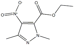ethyl 4-nitro-1,3-dimethyl-1H-pyrazole-5-carboxylate 구조식 이미지