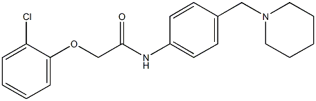 2-(2-chlorophenoxy)-N-[4-(1-piperidinylmethyl)phenyl]acetamide Structure