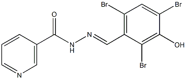 N'-(2,4,6-tribromo-3-hydroxybenzylidene)nicotinohydrazide 구조식 이미지