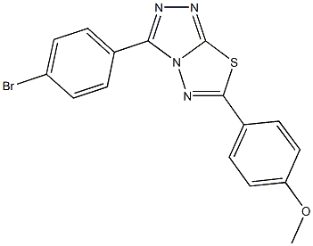 4-[3-(4-bromophenyl)[1,2,4]triazolo[3,4-b][1,3,4]thiadiazol-6-yl]phenyl methyl ether 구조식 이미지