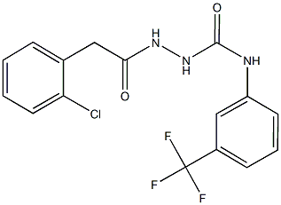 2-[(2-chlorophenyl)acetyl]-N-[3-(trifluoromethyl)phenyl]hydrazinecarboxamide Structure