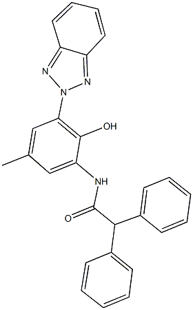 N-[3-(2H-1,2,3-benzotriazol-2-yl)-2-hydroxy-5-methylphenyl]-2,2-diphenylacetamide 구조식 이미지