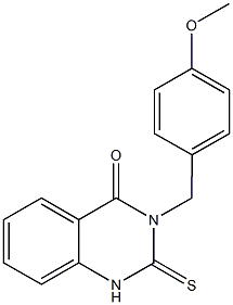 3-(4-methoxybenzyl)-2-thioxo-2,3-dihydro-4(1H)-quinazolinone Structure