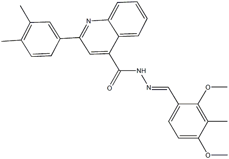 N'-(2,4-dimethoxy-3-methylbenzylidene)-2-(3,4-dimethylphenyl)-4-quinolinecarbohydrazide 구조식 이미지