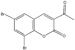 3-acetyl-6,8-dibromo-2H-chromen-2-one 구조식 이미지