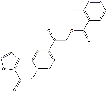 4-{2-[(2-methylbenzoyl)oxy]acetyl}phenyl 2-furoate 구조식 이미지