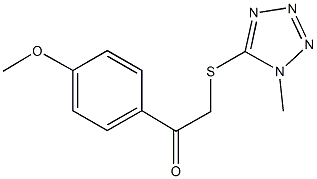 1-(4-methoxyphenyl)-2-[(1-methyl-1H-tetraazol-5-yl)sulfanyl]ethanone 구조식 이미지