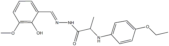 2-(4-ethoxyanilino)-N'-(2-hydroxy-3-methoxybenzylidene)propanohydrazide 구조식 이미지