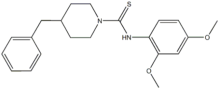 4-benzyl-N-(2,4-dimethoxyphenyl)-1-piperidinecarbothioamide 구조식 이미지