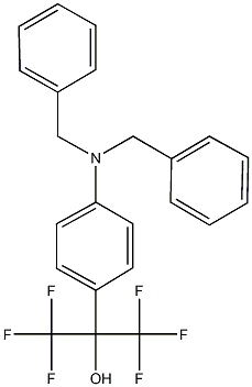 2-[4-(dibenzylamino)phenyl]-1,1,1,3,3,3-hexafluoro-2-propanol 구조식 이미지