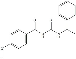 N-(4-methoxybenzoyl)-N'-(1-phenylethyl)thiourea 구조식 이미지