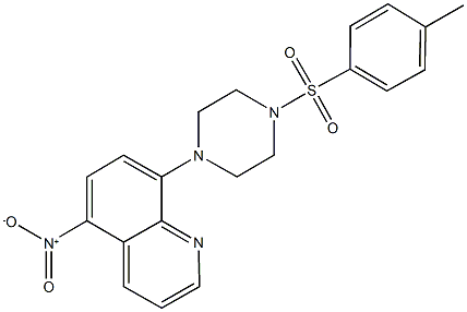 5-nitro-8-{4-[(4-methylphenyl)sulfonyl]-1-piperazinyl}quinoline 구조식 이미지