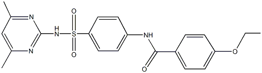 N-(4-{[(4,6-dimethyl-2-pyrimidinyl)amino]sulfonyl}phenyl)-4-ethoxybenzamide Structure