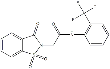 2-(1,1-dioxido-3-oxo-1,2-benzisothiazol-2(3H)-yl)-N-[2-(trifluoromethyl)phenyl]acetamide Structure