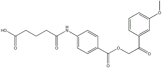 5-(4-{[2-(3-methoxyphenyl)-2-oxoethoxy]carbonyl}anilino)-5-oxopentanoic acid Structure