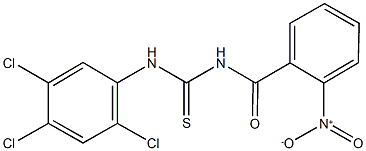 N-{2-nitrobenzoyl}-N'-(2,4,5-trichlorophenyl)thiourea Structure