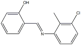 2-{[(3-chloro-2-methylphenyl)imino]methyl}phenol Structure