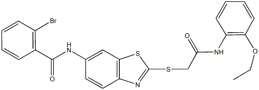 2-bromo-N-(2-{[2-(2-ethoxyanilino)-2-oxoethyl]sulfanyl}-1,3-benzothiazol-6-yl)benzamide Structure