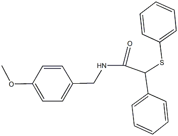 N-(4-methoxybenzyl)-2-phenyl-2-(phenylsulfanyl)acetamide Structure