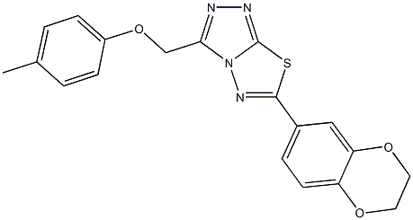 [6-(2,3-dihydro-1,4-benzodioxin-6-yl)[1,2,4]triazolo[3,4-b][1,3,4]thiadiazol-3-yl]methyl 4-methylphenyl ether Structure