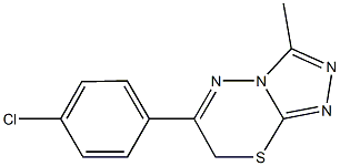 6-(4-chlorophenyl)-3-methyl-7H-[1,2,4]triazolo[3,4-b][1,3,4]thiadiazine Structure