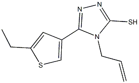 4-allyl-5-(5-ethyl-3-thienyl)-4H-1,2,4-triazole-3-thiol 구조식 이미지