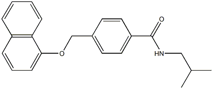 N-isobutyl-4-[(1-naphthyloxy)methyl]benzamide Structure