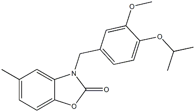 3-(4-isopropoxy-3-methoxybenzyl)-5-methyl-1,3-benzoxazol-2(3H)-one Structure
