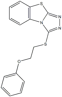 phenyl 2-([1,2,4]triazolo[3,4-b][1,3]benzothiazol-3-ylsulfanyl)ethyl ether 구조식 이미지