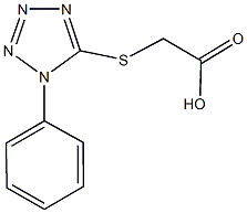 [(1-phenyl-1H-tetraazol-5-yl)sulfanyl]acetic acid 구조식 이미지