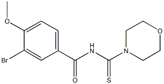 3-bromo-4-methoxy-N-(4-morpholinylcarbothioyl)benzamide 구조식 이미지