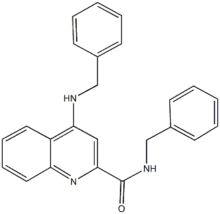N-benzyl-4-(benzylamino)-2-quinolinecarboxamide Structure