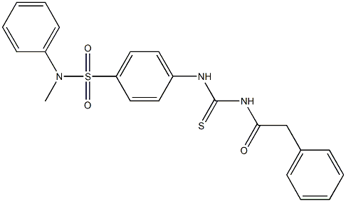 N-methyl-N-phenyl-4-({[(phenylacetyl)amino]carbothioyl}amino)benzenesulfonamide Structure