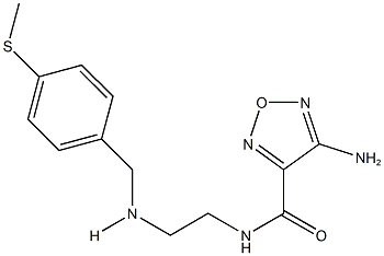 4-amino-N-(2-{[4-(methylsulfanyl)benzyl]amino}ethyl)-1,2,5-oxadiazole-3-carboxamide 구조식 이미지