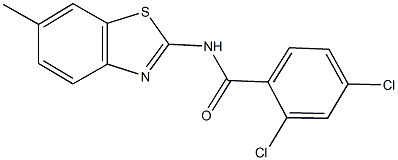 2,4-dichloro-N-(6-methyl-1,3-benzothiazol-2-yl)benzamide 구조식 이미지