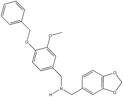 N-(1,3-benzodioxol-5-ylmethyl)-N-[4-(benzyloxy)-3-methoxybenzyl]amine Structure