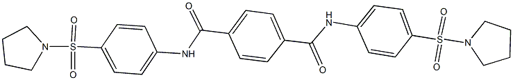 N~1~,N~4~-bis[4-(1-pyrrolidinylsulfonyl)phenyl]terephthalamide 구조식 이미지