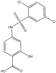 4-{[(2,5-dichlorophenyl)sulfonyl]amino}-2-hydroxybenzoic acid 구조식 이미지