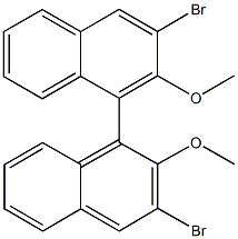 4,4'-bis[2-bromo-3-methoxynaphthalene] Structure