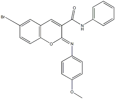 6-bromo-2-[(4-methoxyphenyl)imino]-N-phenyl-2H-chromene-3-carboxamide Structure