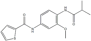 N-[4-(isobutyrylamino)-3-methoxyphenyl]-2-thiophenecarboxamide 구조식 이미지