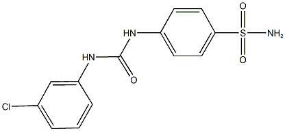 4-{[(3-chloroanilino)carbonyl]amino}benzenesulfonamide 구조식 이미지